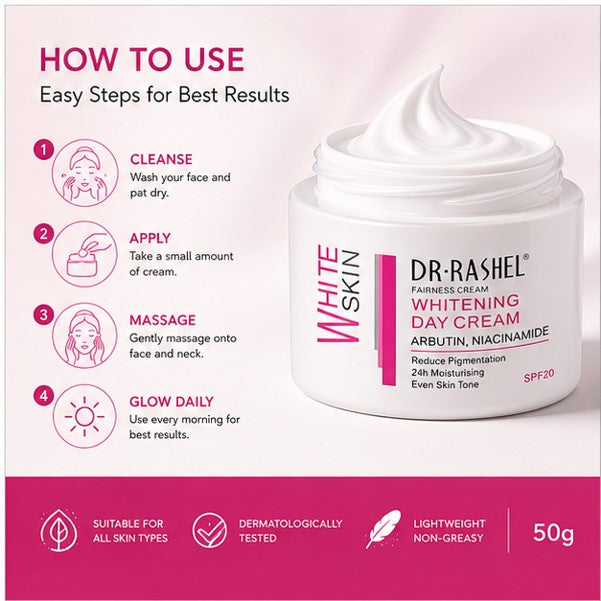 Dr. Rashel Whitening Day Cream with Arbutin & Niacinamide - 50 g