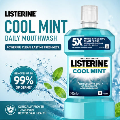 Listerine Antibacterial Daily Mouthwash Cool Mint - 500 ml