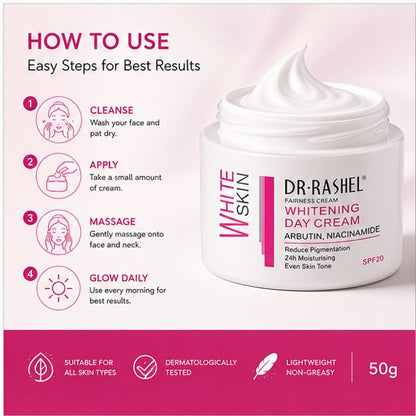 Dr. Rashel Whitening Day Cream with Arbutin &amp; Niacinamide - 50 g