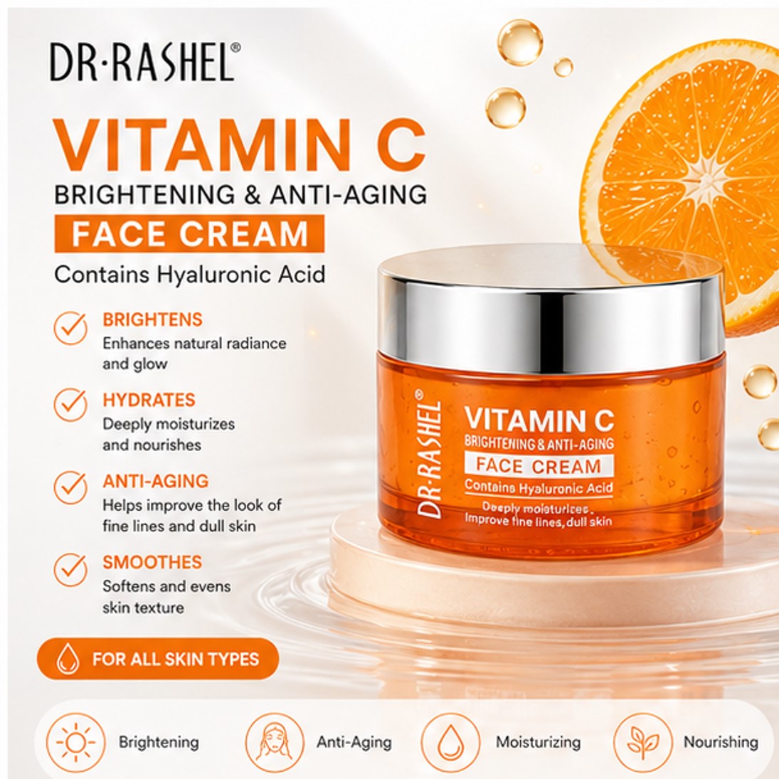 Dr. Rashel Vitamin C Face Cream Brightening & Anti-Aging - 50 g